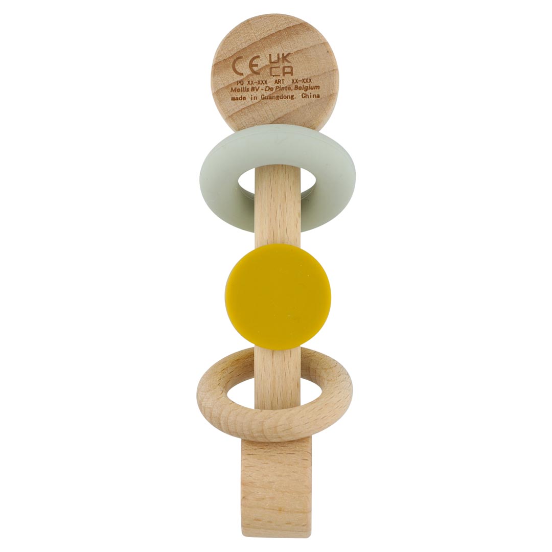 Wooden silicone rattle - Mr. Lion